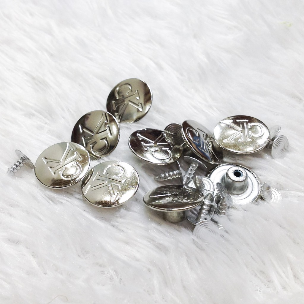 Cúc đóng quần jean Nút bấm áo phong cách denim size 1.7cm