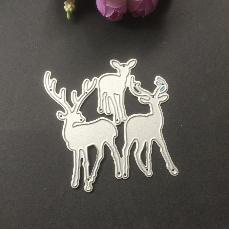 HO Christmas Tree Snowflake Deer Metal Cutting Dies Stencil DIY Scrapbooking Album Stamp Paper Card Embossing Crafts Decor