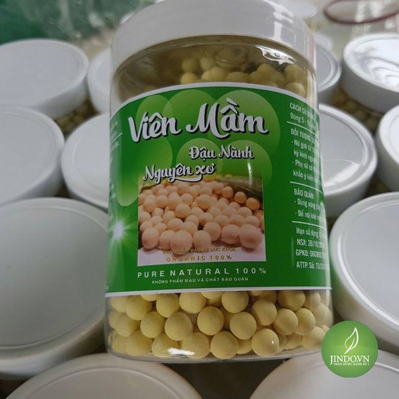 500gr viên mầm đậu nành nguyên xơ cao cấp tăng vòng 1, đẹp da, cân bằng nội tiết tố nữ có giấy chứng nhận ATTP J938A