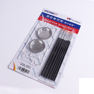 Combo cọ vẽ tô màu + đĩa pha sơn ua90023 ustar