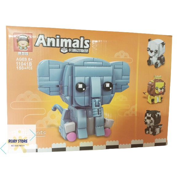 [Đồ chơi lắp ráp] HỘP LẮP RÁP VOI CON ELEPHANT (150+PCS)