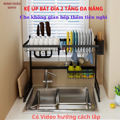 [SIÊU SALE] Kệ chén bát đa năng - Giá để chén đũa gác bồn rửa tiện lợi