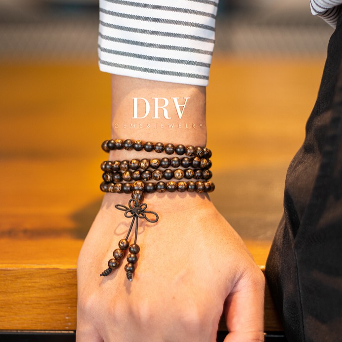 📿 Chuỗi Vòng Tay Trầm Hương Sánh Chìm 108 Hạt (6mm), Trang Sức Phong Thủy Cầu Bình An | BigBuy360 - bigbuy360.vn