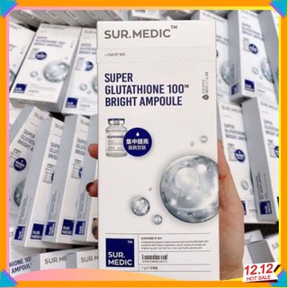 SERUM DƯỠNG TRẮNG SUR.MEDIC SUPER GLUTATHIONE 100 BRIGHT AMPOULE. CHUẨN HÀN