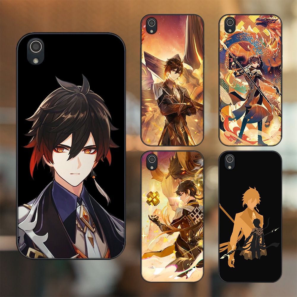 Ốp lưng Vivo Y91c viền đen in hình Zhongli Genshin Impact