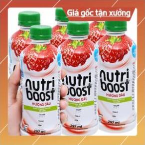 [ICLN9 giảm 5K cho đơn hàng 50k]  Lốc 6 Chai Sữa NutriBoost Hương dâu 297ml/ chai