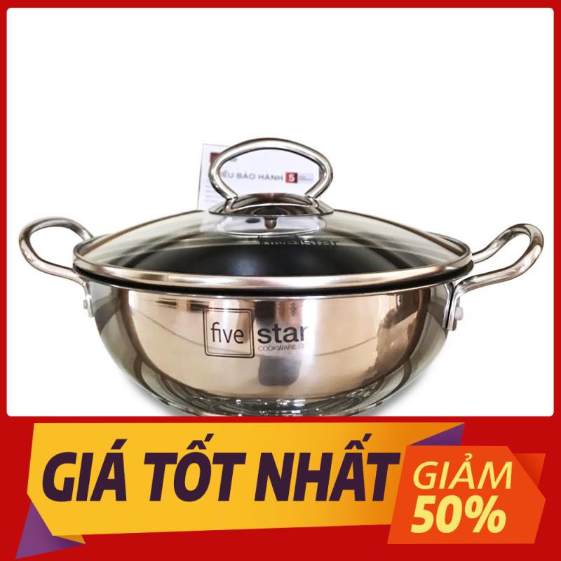 Nồi kho thịt cá 20 cm 3 đáy chống dính Fivestar - nồi chống dính cao cấp - nồi inox