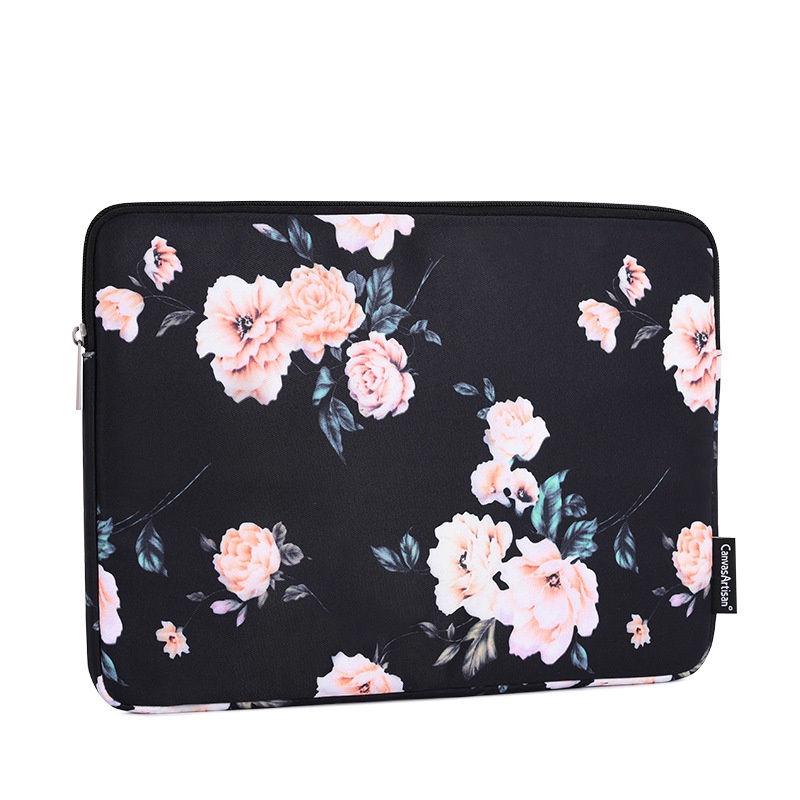 Túi Đựng Laptop 11-15 inches Bằng Da PU Chống Sốc Chống Trầy Họa Tiết Hoa