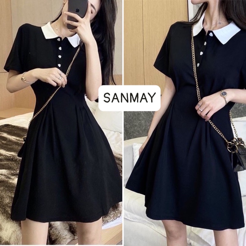 Váy Polo Nữ SANJOLI Dáng Suông Cao Cấp Đầm Thun Ôm Body Đi Dự Tiệc Cưới Công Sở Đi Chơi Hàn Quốc Sang Trọng VD037 | BigBuy360 - bigbuy360.vn