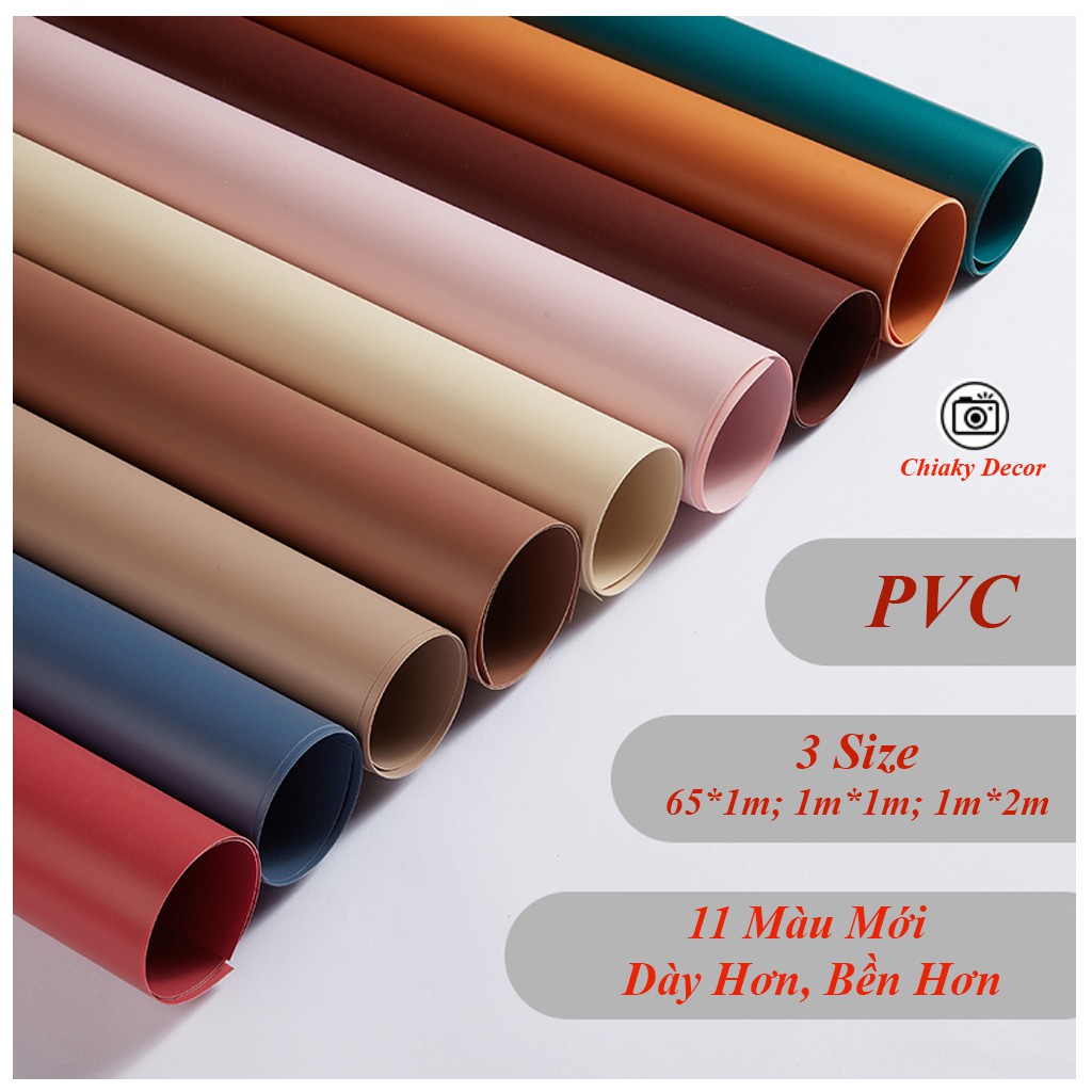 [Mã INCUBACK1416 hoàn 20K xu đơn 50K] Phông Nền Nhựa PVC 2m 12 Màu Phông Nền Chụp Ảnh Sản Phẩm Siêu Xinh