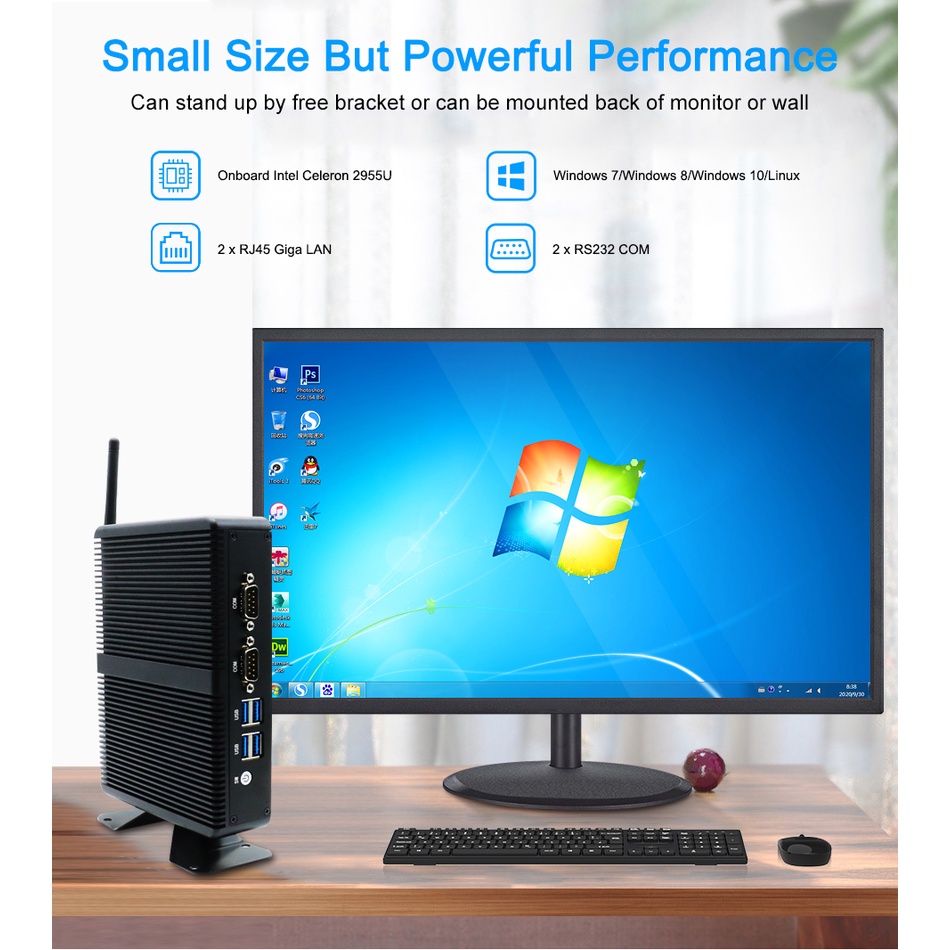 Máy tính mini, mini pc  EGLOBAL M3 Intel Celeron 2955U phù hợp shopping mall, văn phòng, etc. | BigBuy360 - bigbuy360.vn
