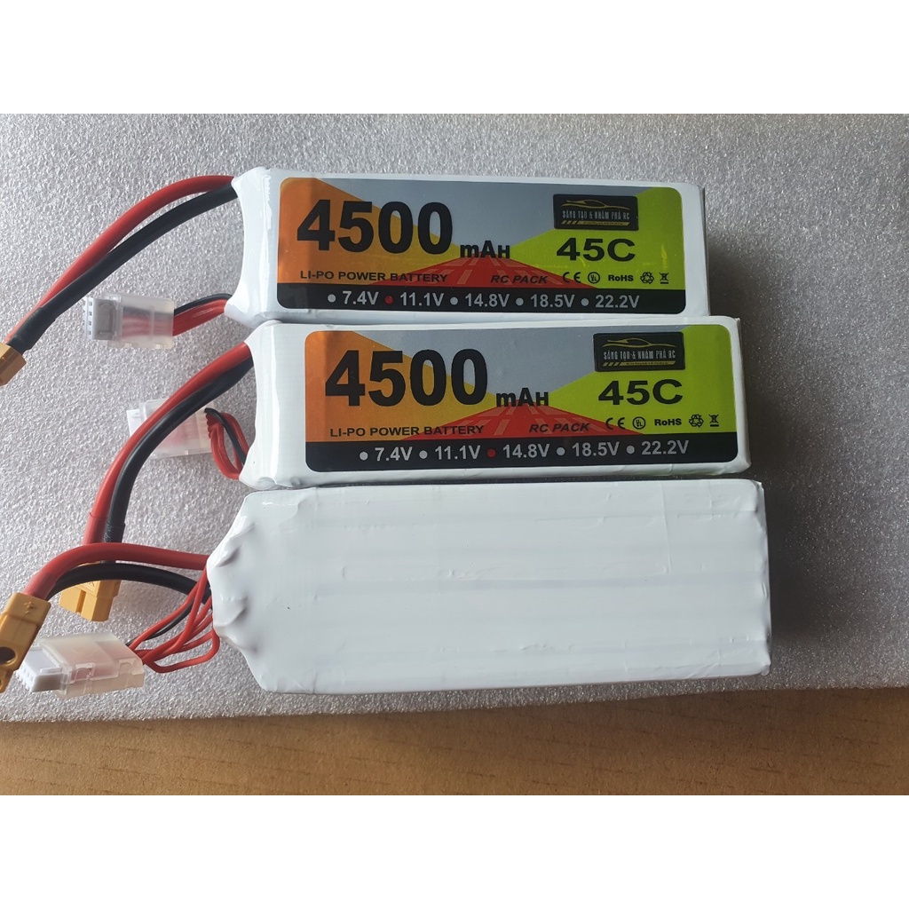 Pin LiPo 3s, 4s, 6s 4500mah 45C dòng xả cao