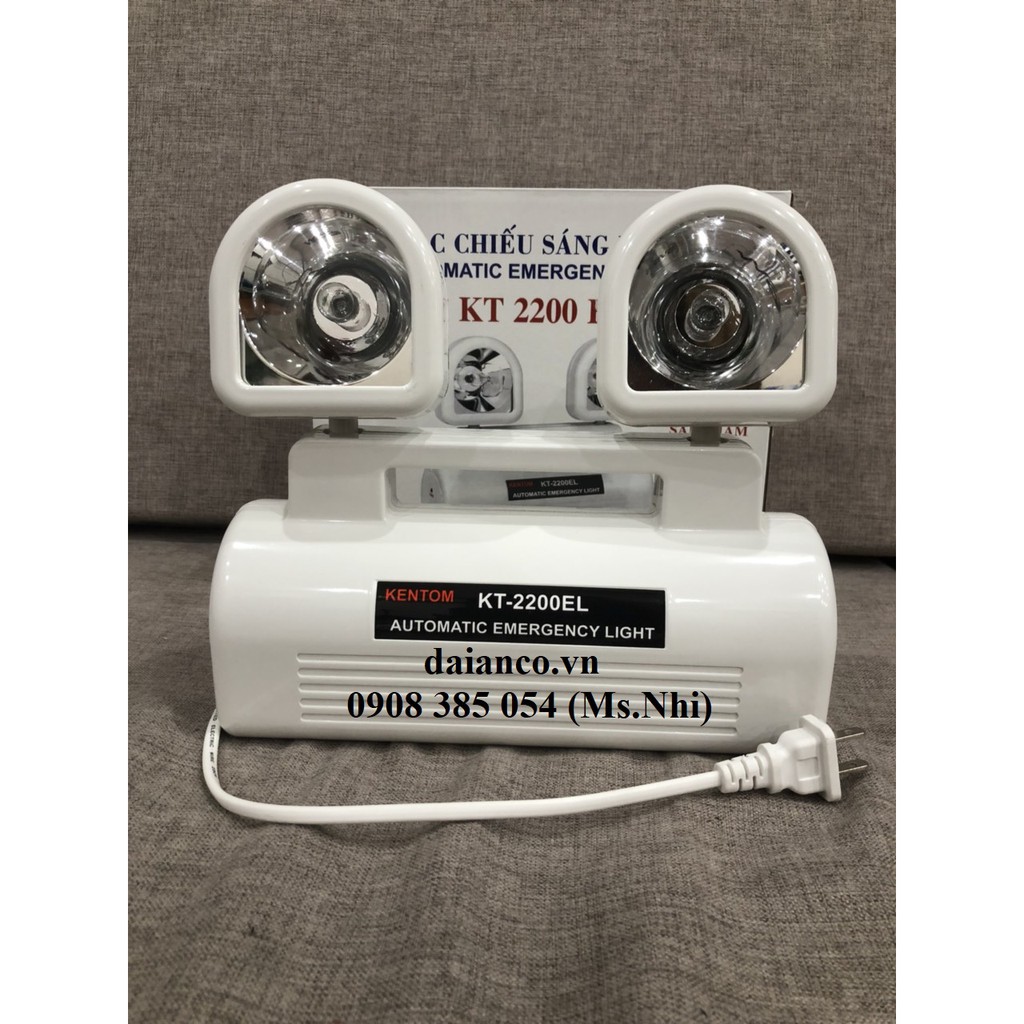 Đèn sạc chiếu sáng khẩn cấp Kentom KT2200EL - Ánh sáng vàng
