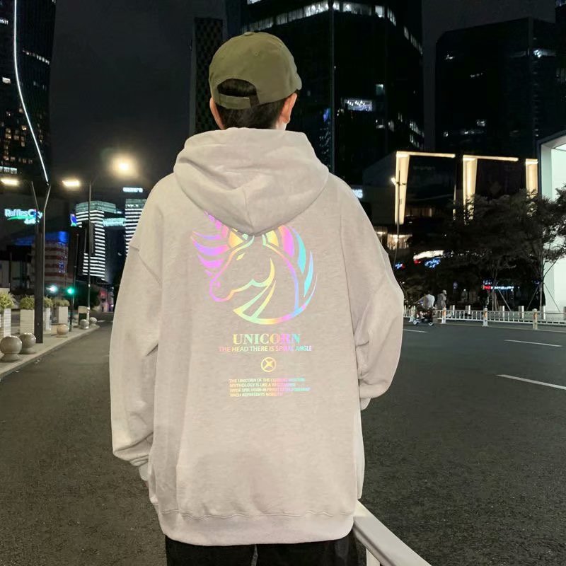 Áo hoodie tay dài dáng rộng in hình kỳ lân gồm 5 màu sắc | BigBuy360 - bigbuy360.vn