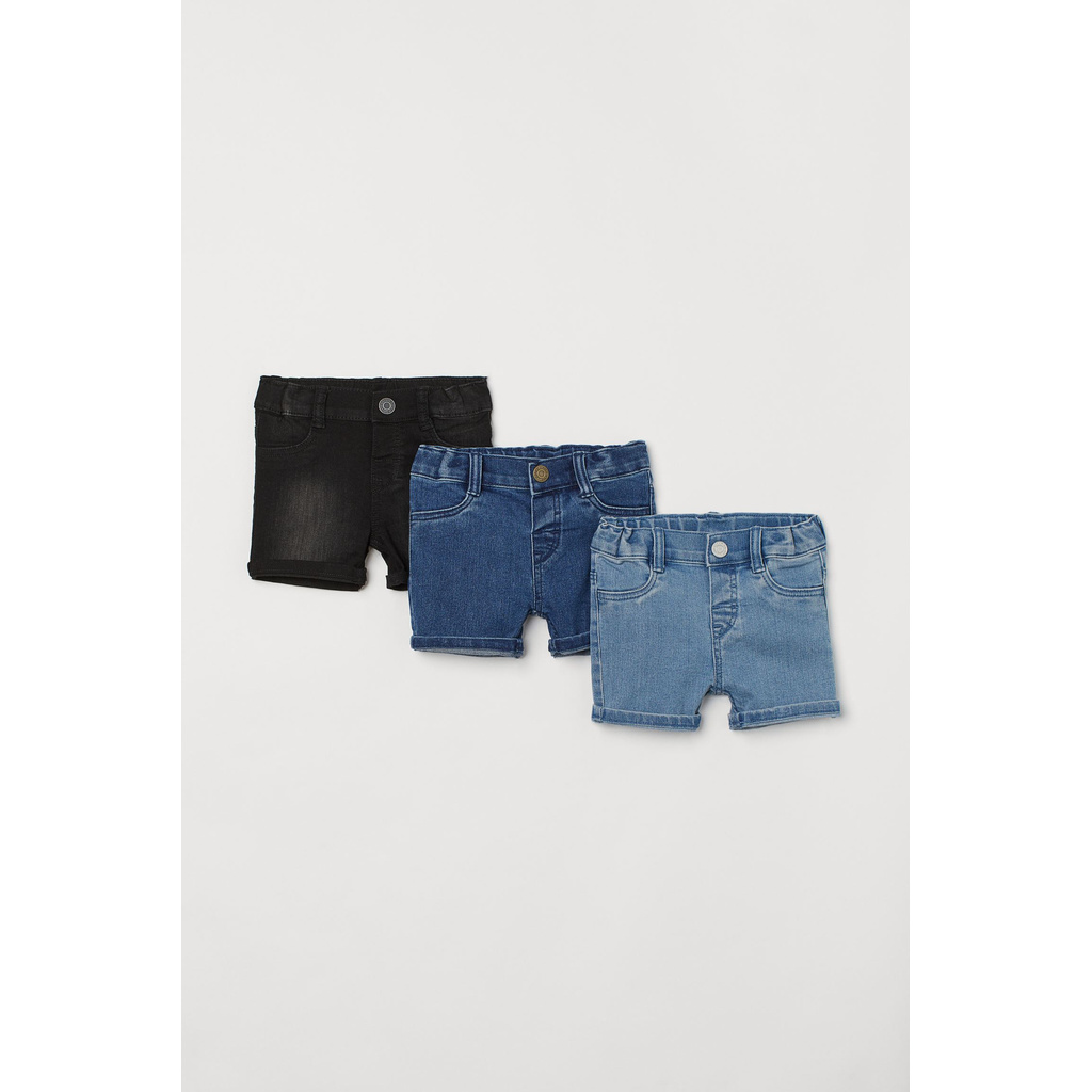 Quần short denim 3 múi Skinny Fit - 3-pack Skinny Fit Denim shorts - Kids | H&M GB - id943356001