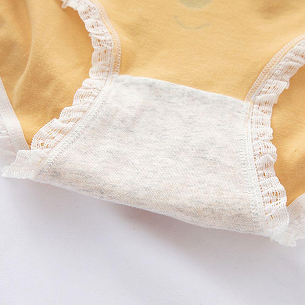 Quần lót bằng cotton viền ren họa tiết gấu hoạt hình dễ thương phong cách Hàn Quốc thời trang cho nữ