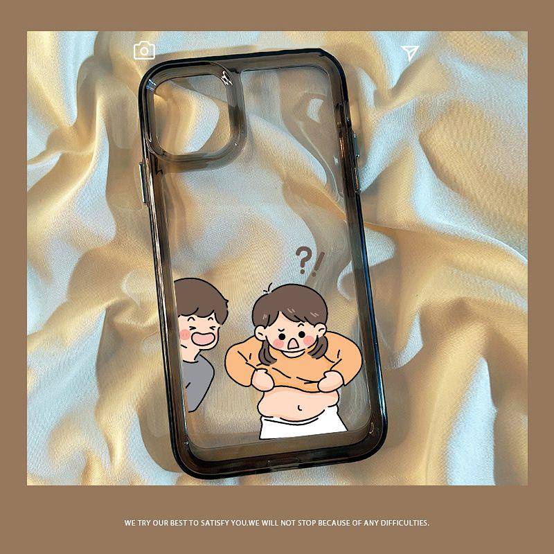 Ốp điện thoại hình bé trai bé gái vui nhộn thích hợp cho Apple 14 14 Plus Iphone 14 Promax 13 3G8K