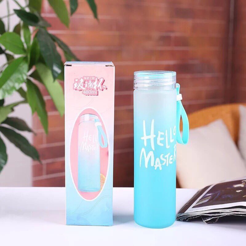 Bình Nước Thủy Tinh Hello Master 480ml