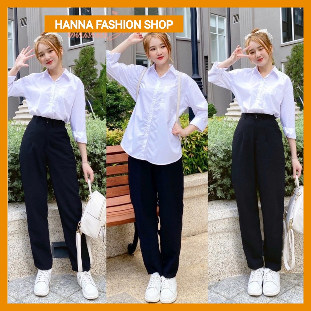Quần Baggy Nữ Công Sở, Quần Tây Nữ Học Sinh Basic Siêu Đẹp