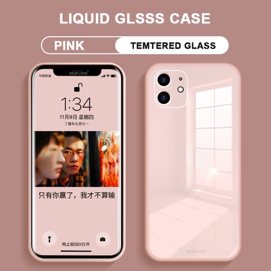 Ốp lưng cứng mặt kính cường lực bảo vệ camera cho compatible for IPhone 11 pro X XR X