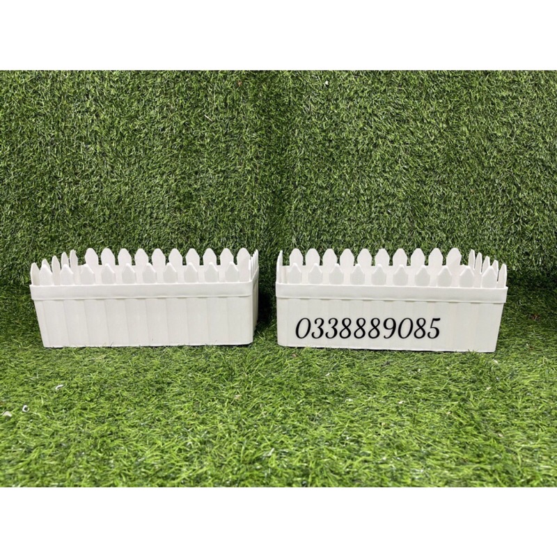 Chậu nhựa hình hàng rào (RÀO TRE) kt 30x12cm,trồng cây trồng hoa siêu xinh, hàng sẵn kho