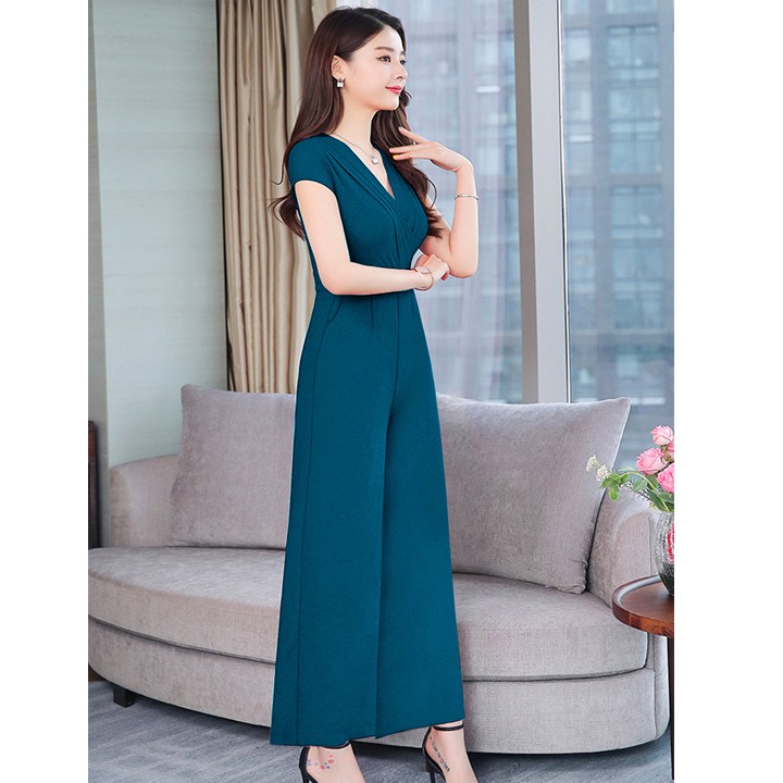Jumpsuit Dài 💝FREESHIP💝 Jumsuit dài ống suông xếp ly ngực xinh xắn J1093 | BigBuy360 - bigbuy360.vn