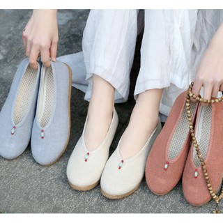 Giày trung hoa thiền cao cấp phong cách cổ trang - giày cổ trang không thêu