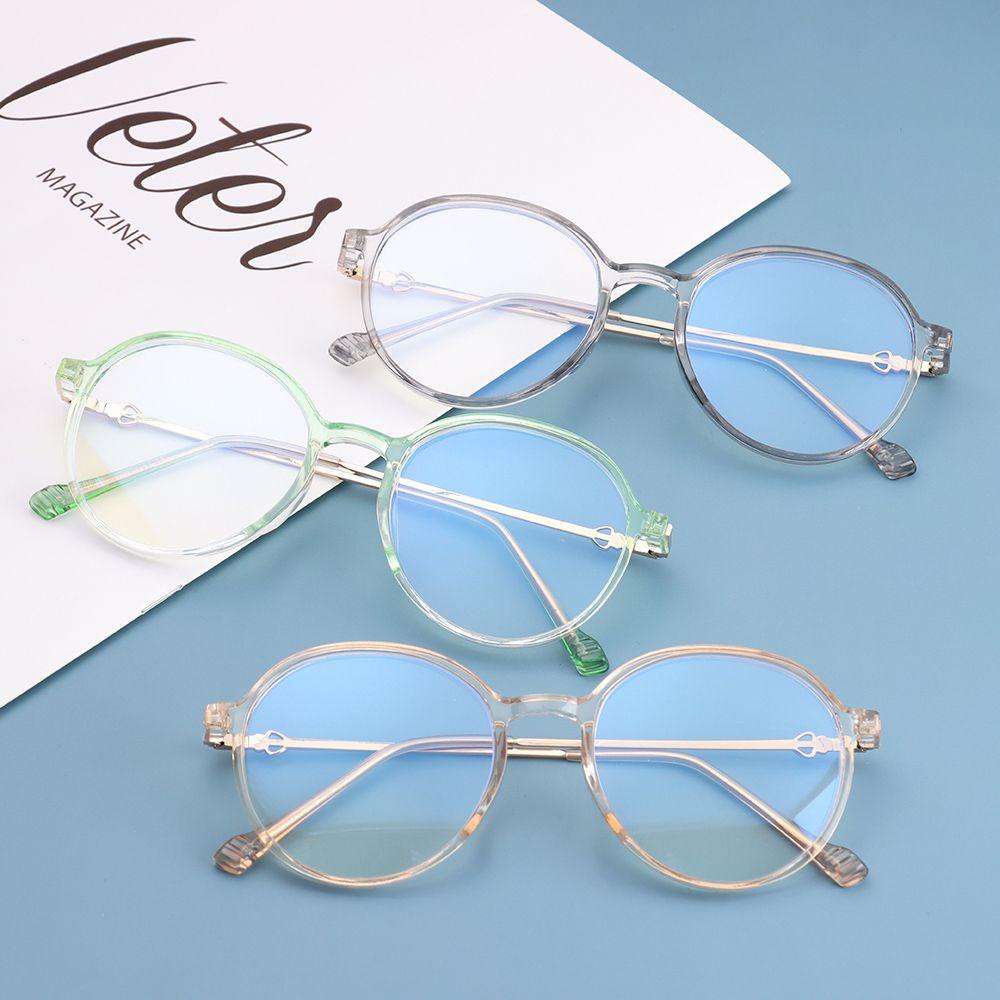 Mắt Kính Gọng Phẳng Siêu Nhẹ Màu Xanh Dương Thời Trang Cho Nam Và Nữ