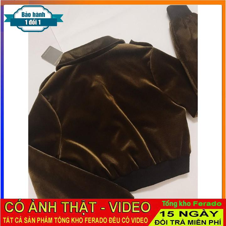 [ xả kho ] MiD Áo khoác dáng ngắn A1271 chất nhung Hàn Mie Design kèm ảnh thật
