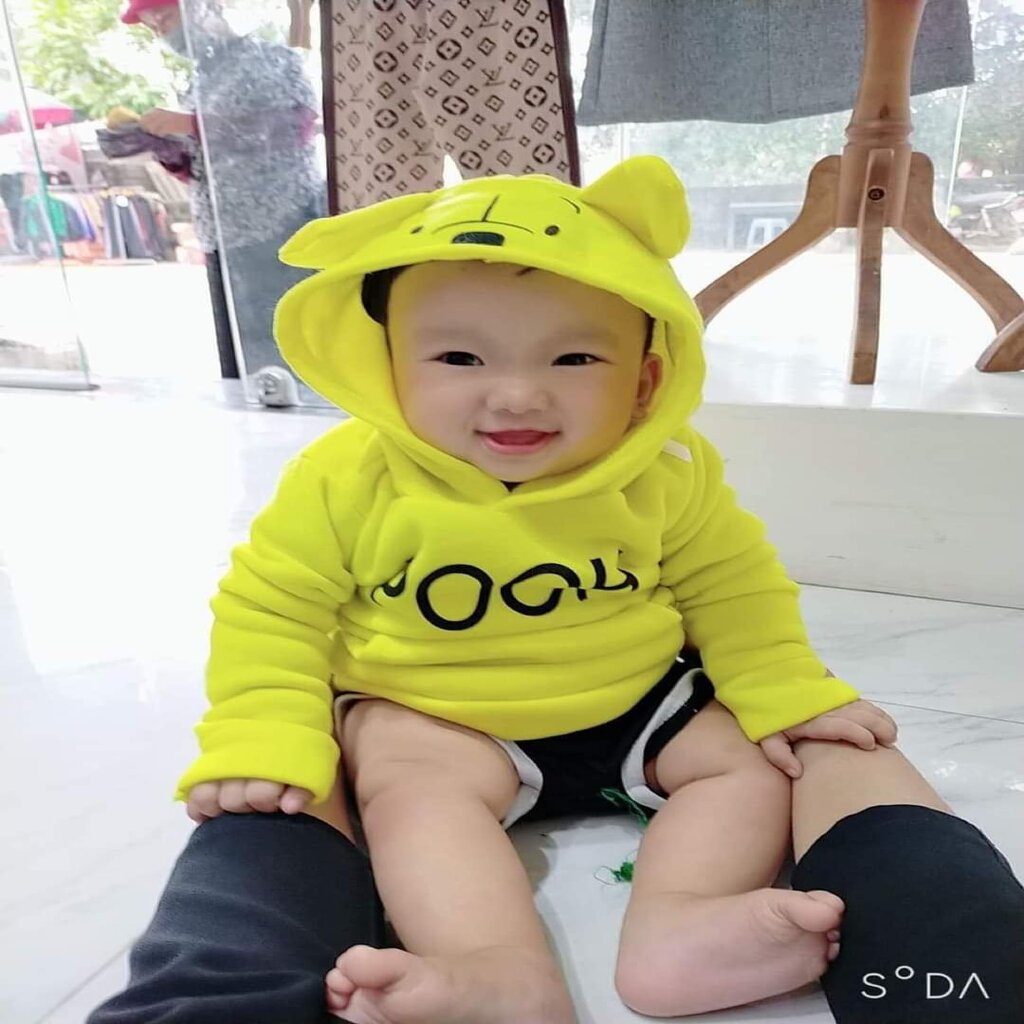 áo nỉ bé trai bé gái Kangmin kids, quần áo bé trai bé gái chất nỉ bông cực ấm QTTEA01, quần áo trẻ em từ 6-18kg