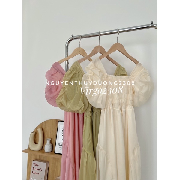 [NEW]VÁY TƠ TAY DÚM NHÚN NGỰC MẶC 2 KIỂU”Lamy dress”