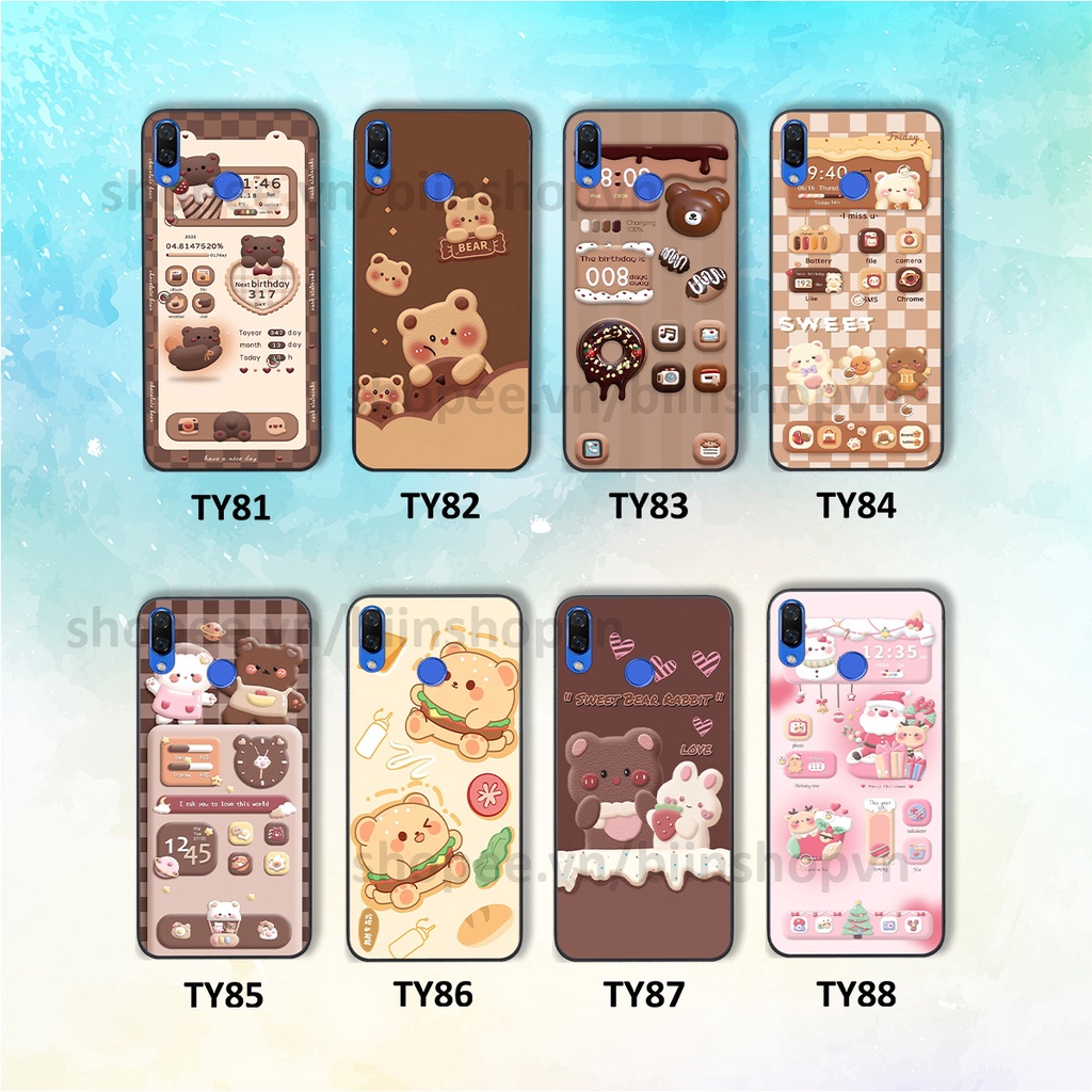 Ốp Huawei Nova 3 / Nova 3i in hình gấu chocolate kẹo ngọt siêu đẹp siêu xinh