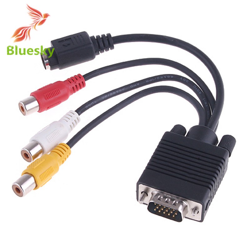 Cáp Chuyển Đổi Pc Vga Sang S-Video Av Rca Tv