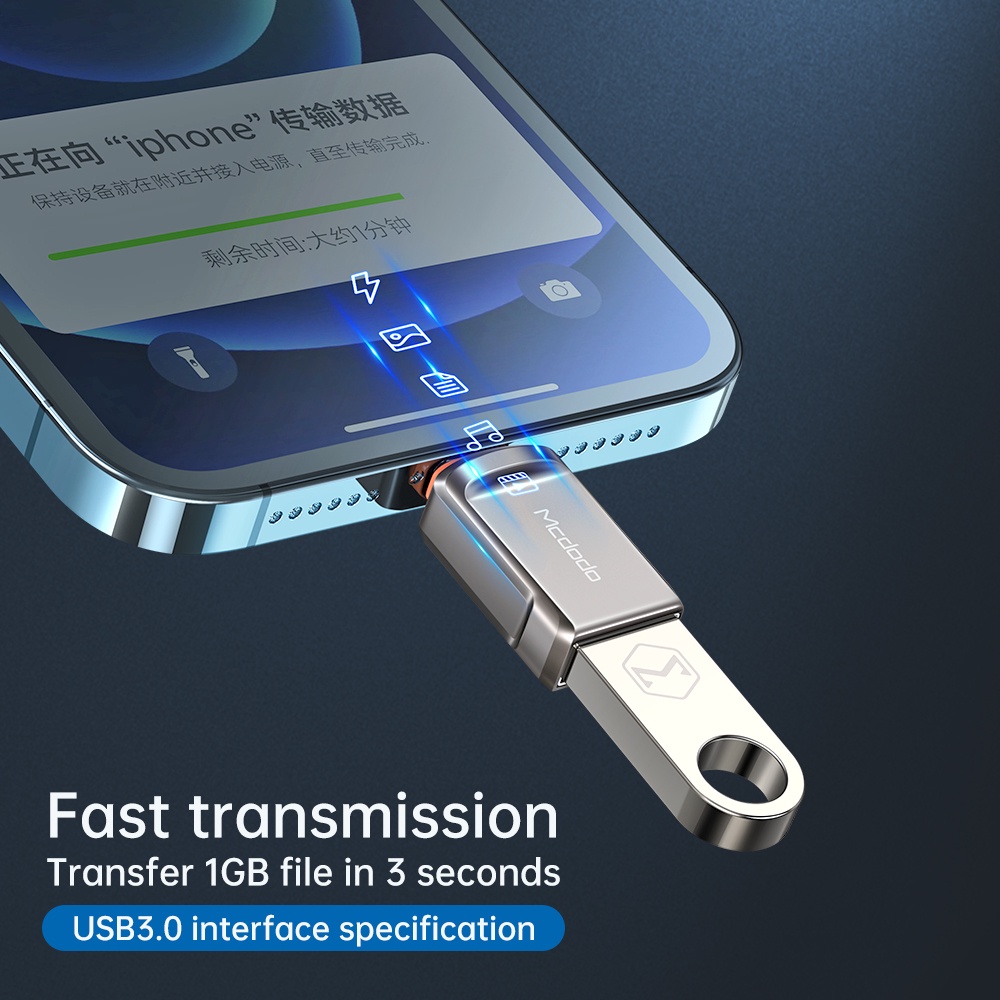 Adapter Mcdodo Chuyển Đổi Cổng L Sang Usb 3.0 Cho   táo Trở Lên / Type C Phone