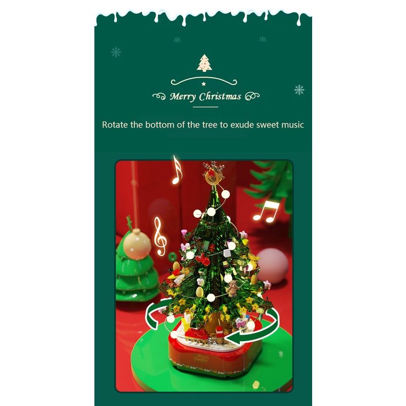 Set đồ chơi mô hình lắp ráp Sluban kiểu cây thông noel vui nhộn dành cho bé Christmas