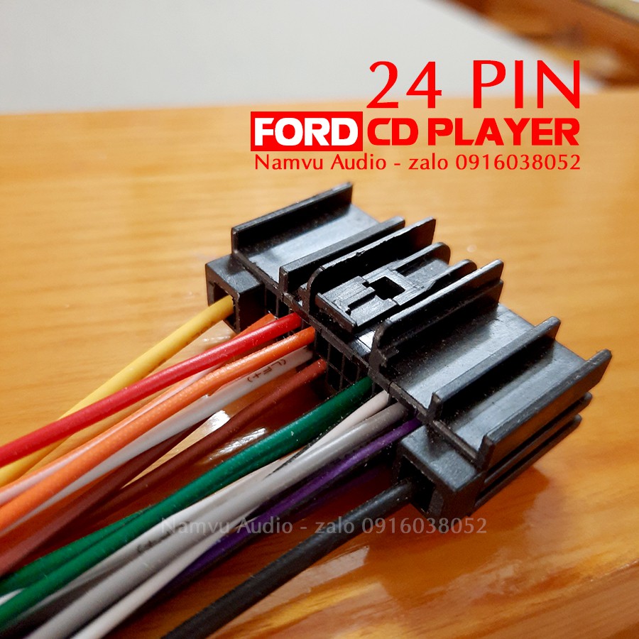 Dây cáp 24PIN kết nối loa nguồn cho CD ô tô Figo và Ford