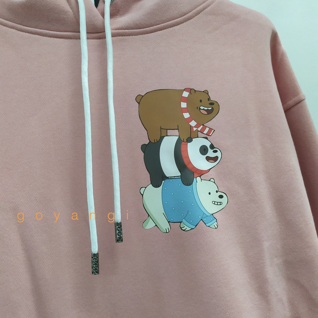 Áo hoodie we are bears vải nỉ dày ulzzang dáng rộng