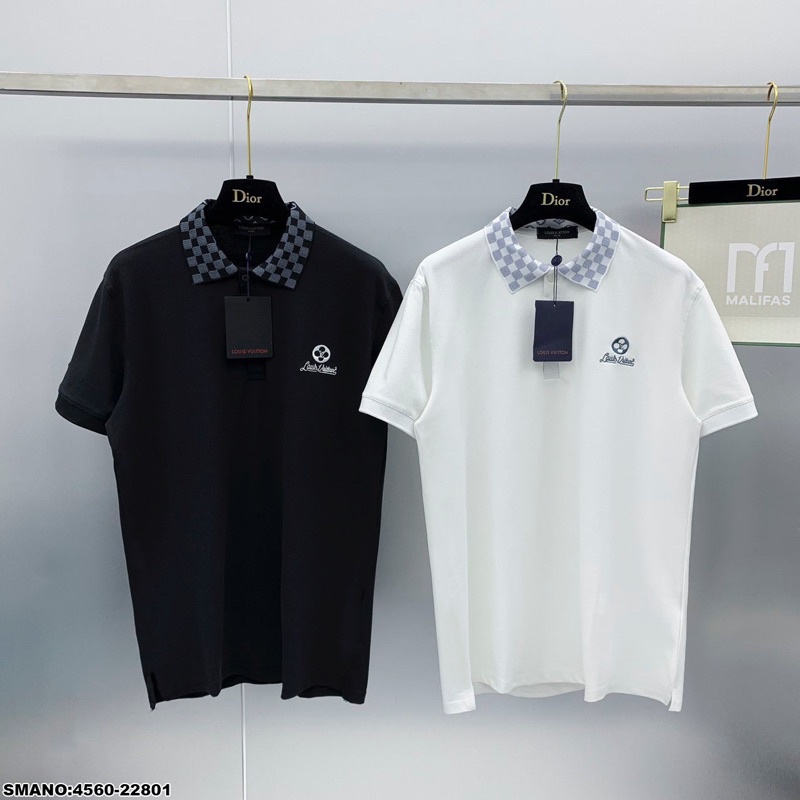 Áo polo cổ len chữ thêu ngực PL79 và sau lưng kèm ảnh thật tại shop Pl79