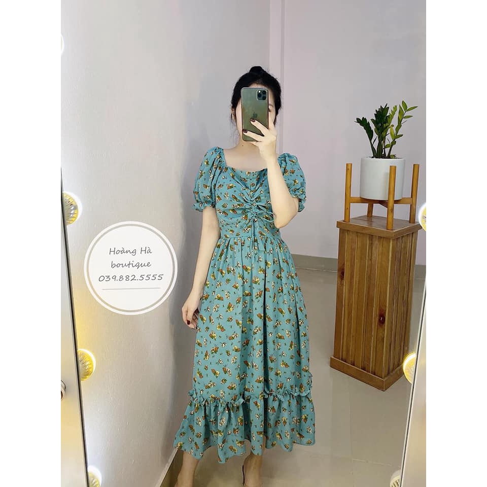 Váy hoa rút dây xinh xắn