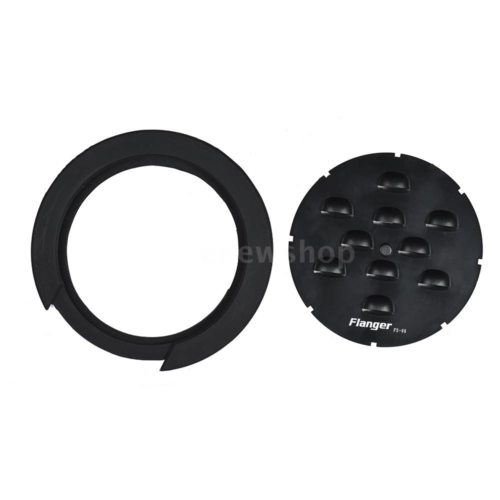 Flanger FS-08 Guitar Soundhole Sound Hole Cover Block Feedback Buffer Black for EQ Acoustic Folk Guitars