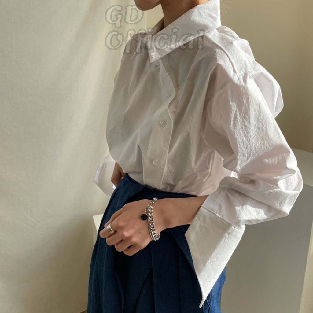 [CÓ SẴN] A41|Áo sơ mi dài tay nữ dáng rộng oversize hàn quốc đơn giản basic gd_order