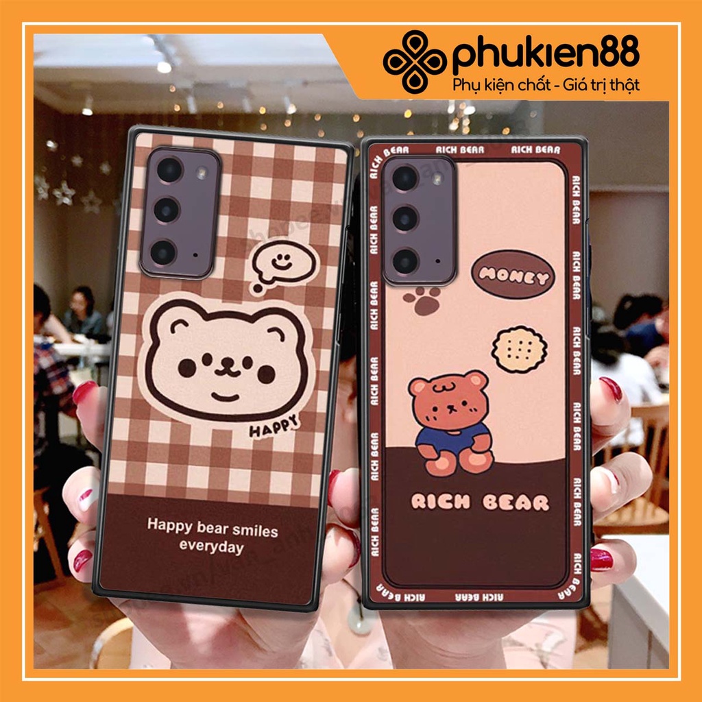 Ốp lưng Samsung Note 20 in hình hoa, gấu rich bear nghệ thuật, thời trang