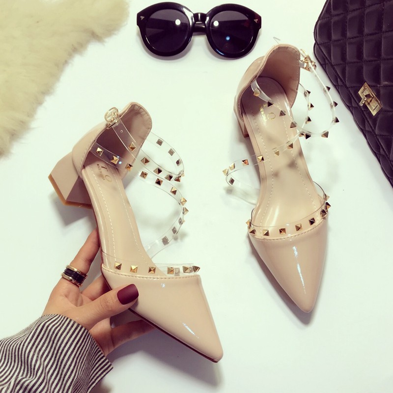 Giày Cao Gót Mũi Nhọn Đính Đinh Tán Thời Trang Dành Cho Nữ | BigBuy360 - bigbuy360.vn