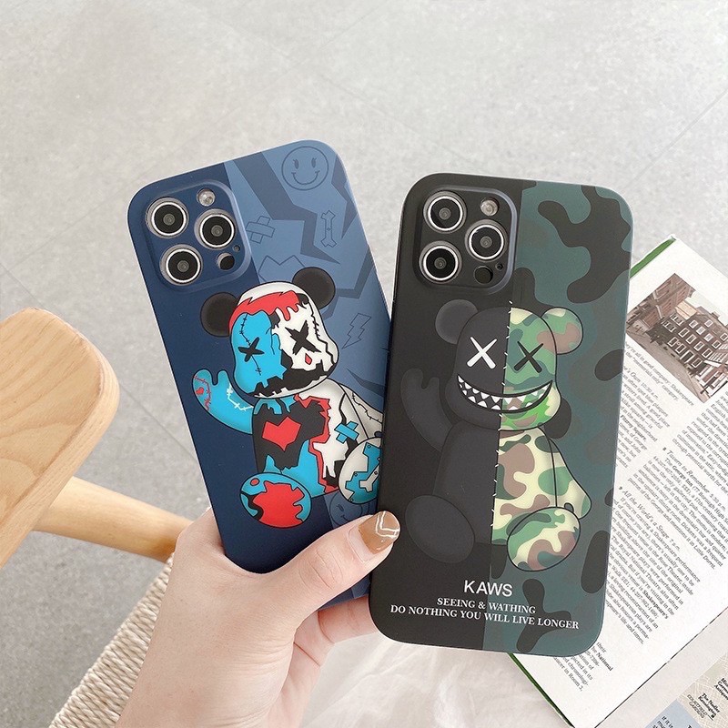 Ốp lưng iphone vuông BVC KAWS họa tiết 6/6plus/6s/6splus/7/7plus/8/8plus/x/xr/xs/11/12/pro/max/plus/promax