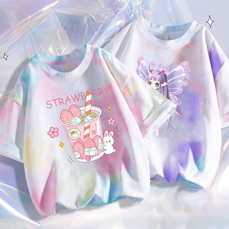 Áo Thun Tay Ngắn Thời Trang Cho Bé Gái