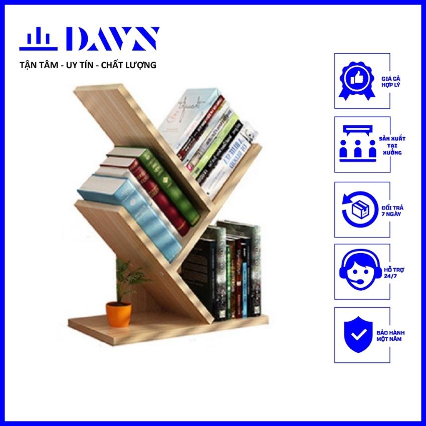 Kệ sách hình cây 3 tầng (hình xương cá) DAVN, DA121 Giá cả hợp lý, Phù hợp để Bàn làm việc, Bàn học, Phong cách hiện đại