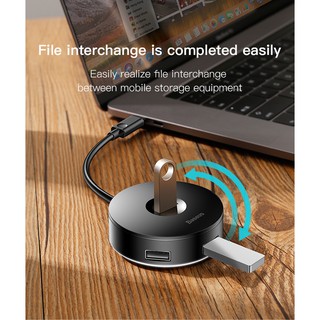 HUB chuyển đổi Type A sang USB 3.0 Baseus Round Box HUB (4 Port USB, Support Hard Disk)