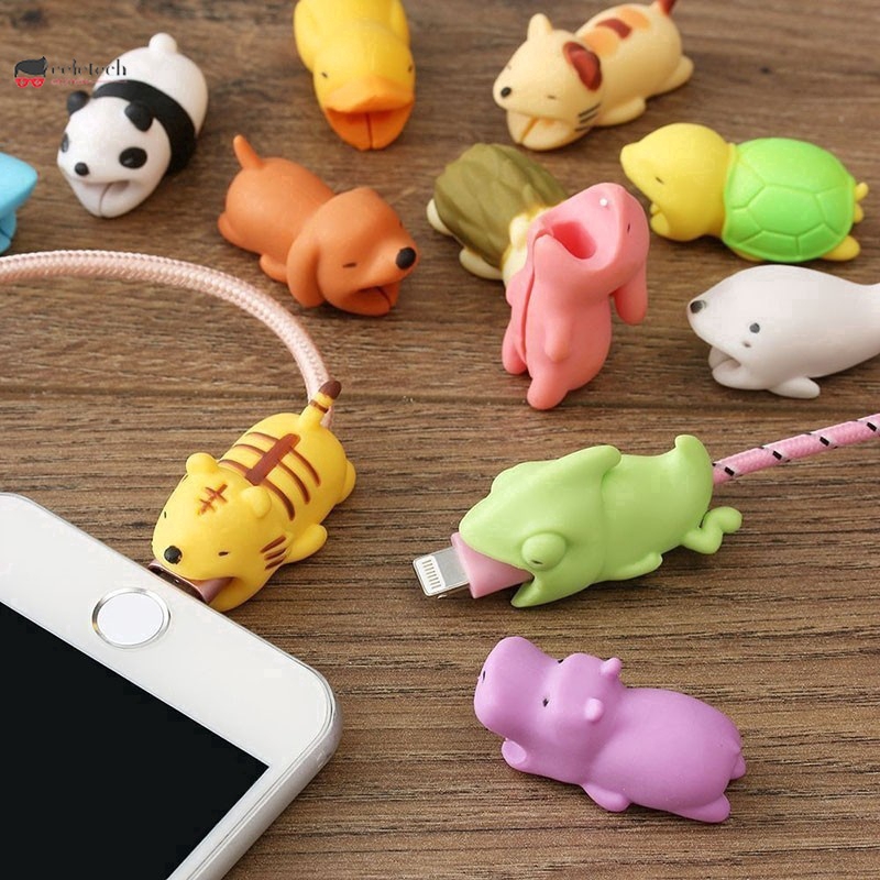 Phụ kiện bảo vệ đầu dây cáp hình nhân vật hoạt hình dễ thương