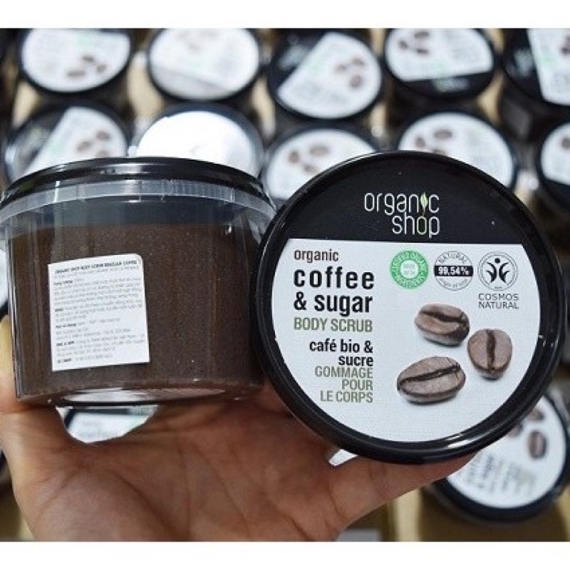 Tẩy Tế Bào Da Chết Toàn Thân Organic Shop Organic Coffee & Sugar Body Scrub Châu Âu