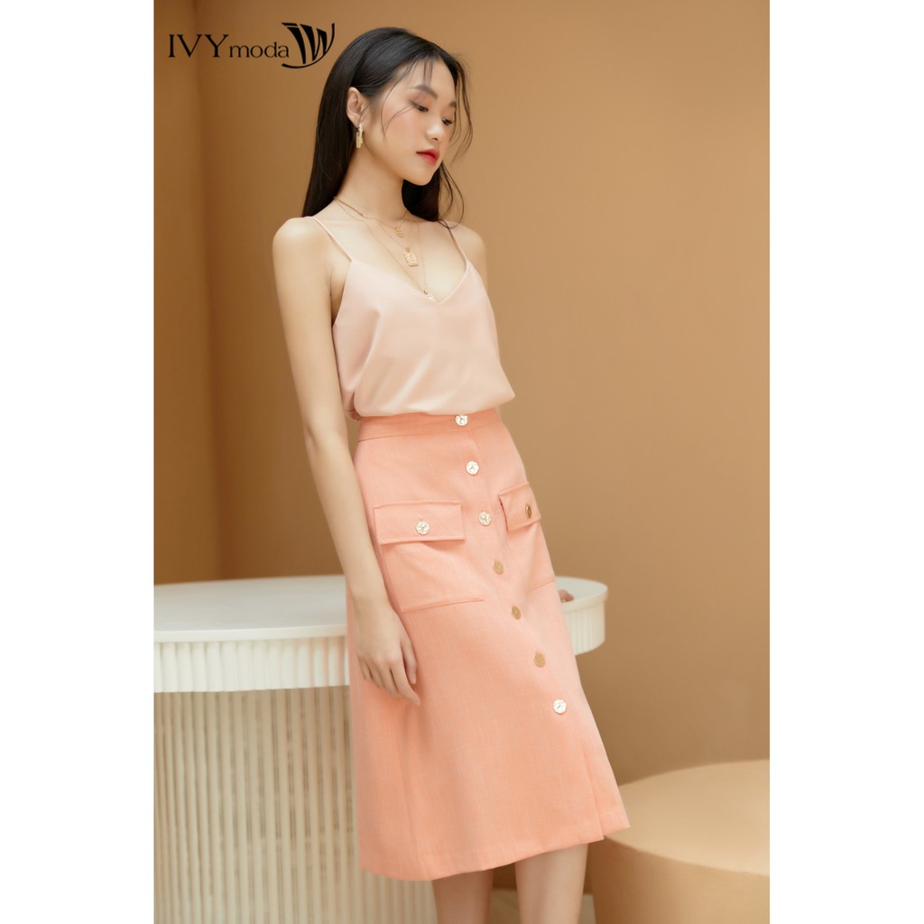 [NHẬP WABRTL5 GIẢM 10% TỐI ĐA 50K ĐH 250K ]Áo hai dây cổ tim nữ IVY moda MS 12B8574